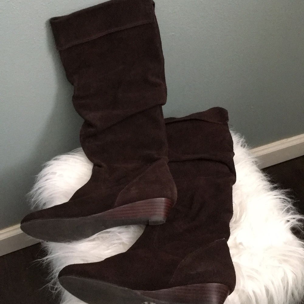 Genuine leather knee high boots. Comfortable
